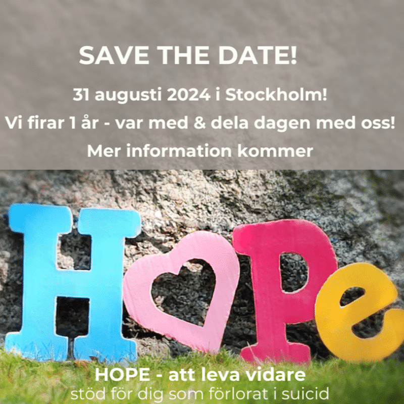 Save the date Hope firar 1 år för hemsidan